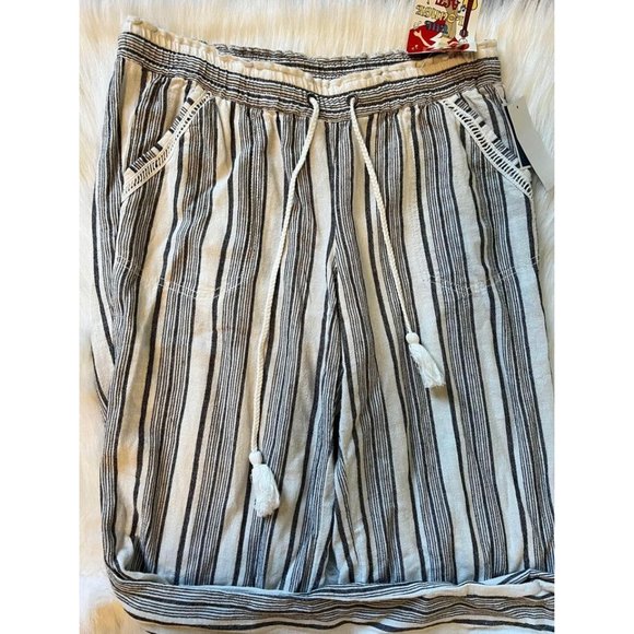 NWT Striped Linen Pants Size 7/28 - Picture 7 of 12